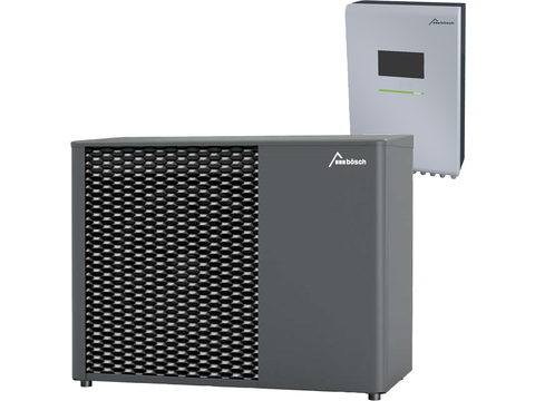 bösch Wärmepumpe MOZART10AC R290 mit Wandregler – kompakte und klimafreundliche Heizlösung für moderne Gebäude.