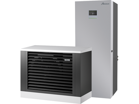 bösch Wärmepumpe MOZART9WAC mit Kombispeicher R32 – kompakte Heizlösung für energieeffizientes Wohnen.